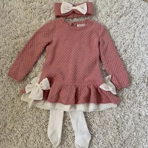 Baby girl dress, leggings, headband size 24 months